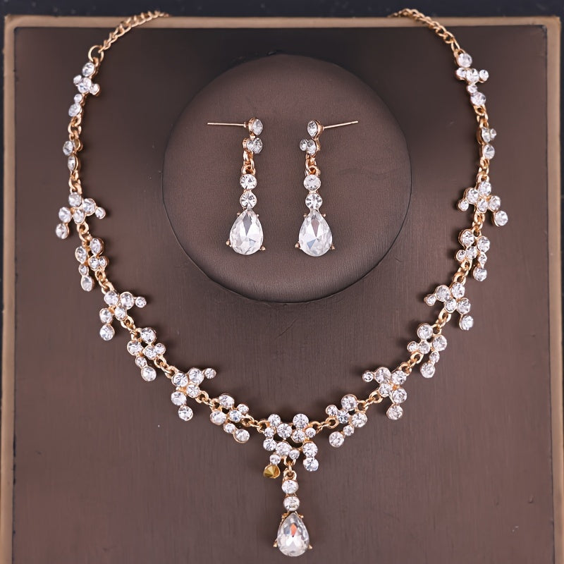 Set Joyería en Colores Variados – Azul Marino Azul Rey Rosa Lila y Dorado - Dorado - Collares