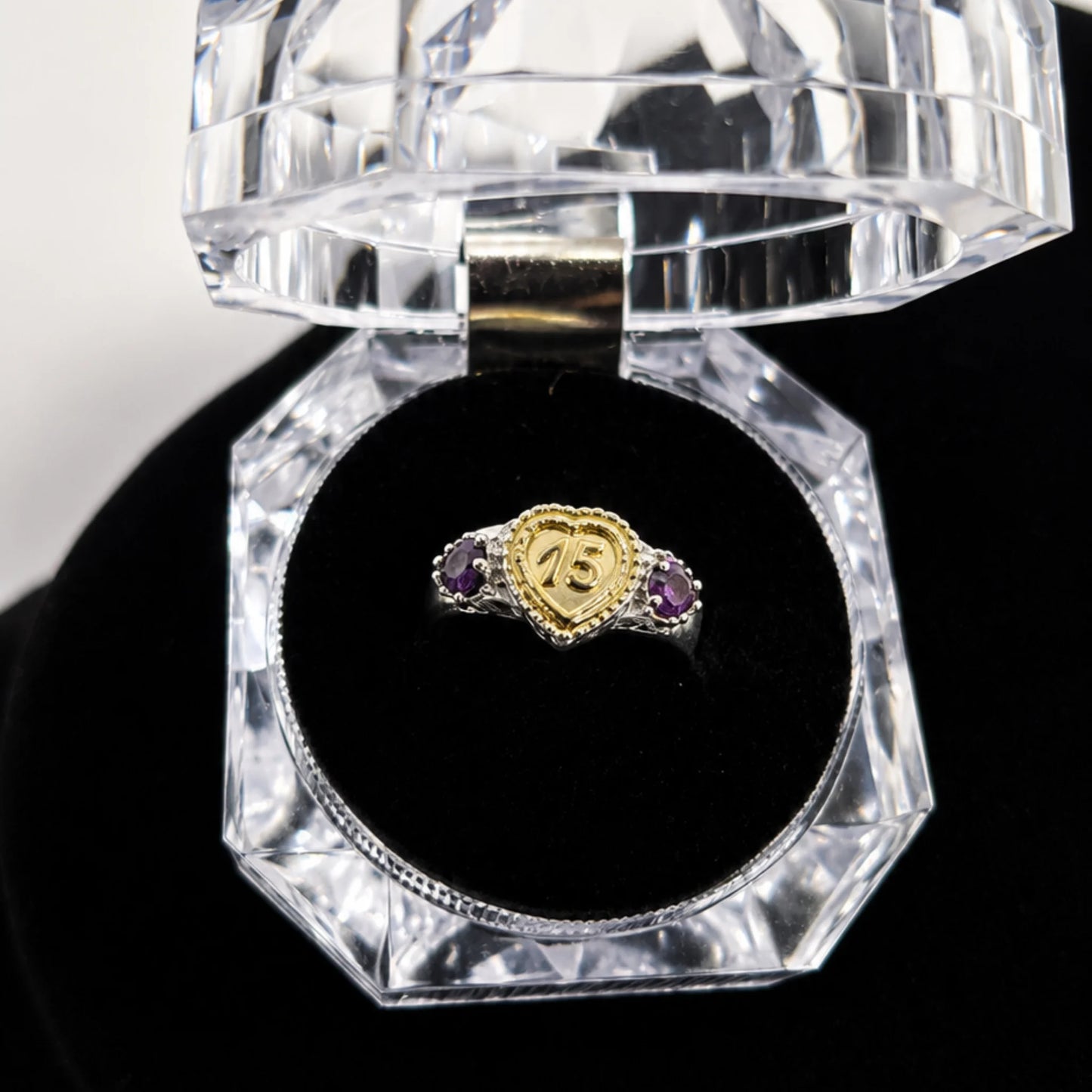 Anillo 15 Años en Plata 975 Laminada en Oro