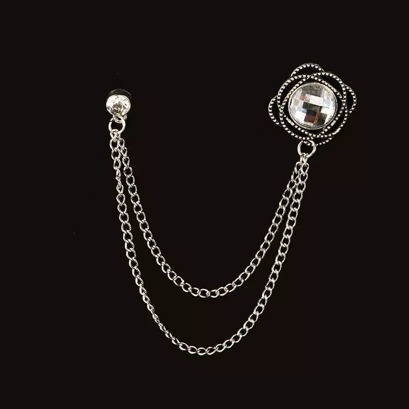 Pin Broche Metálico Para Traje - Plateado - Broche