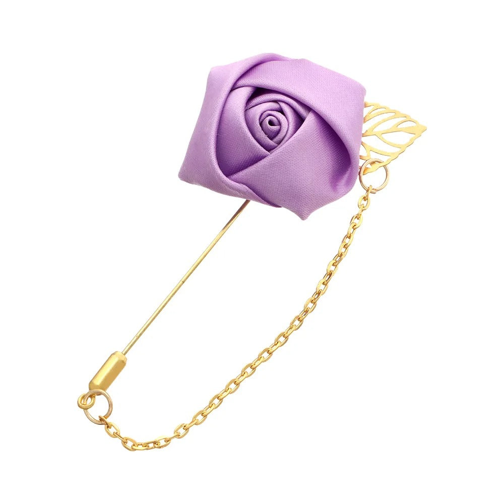 Pin Broche En Forma De Rosa - Lila - Broche