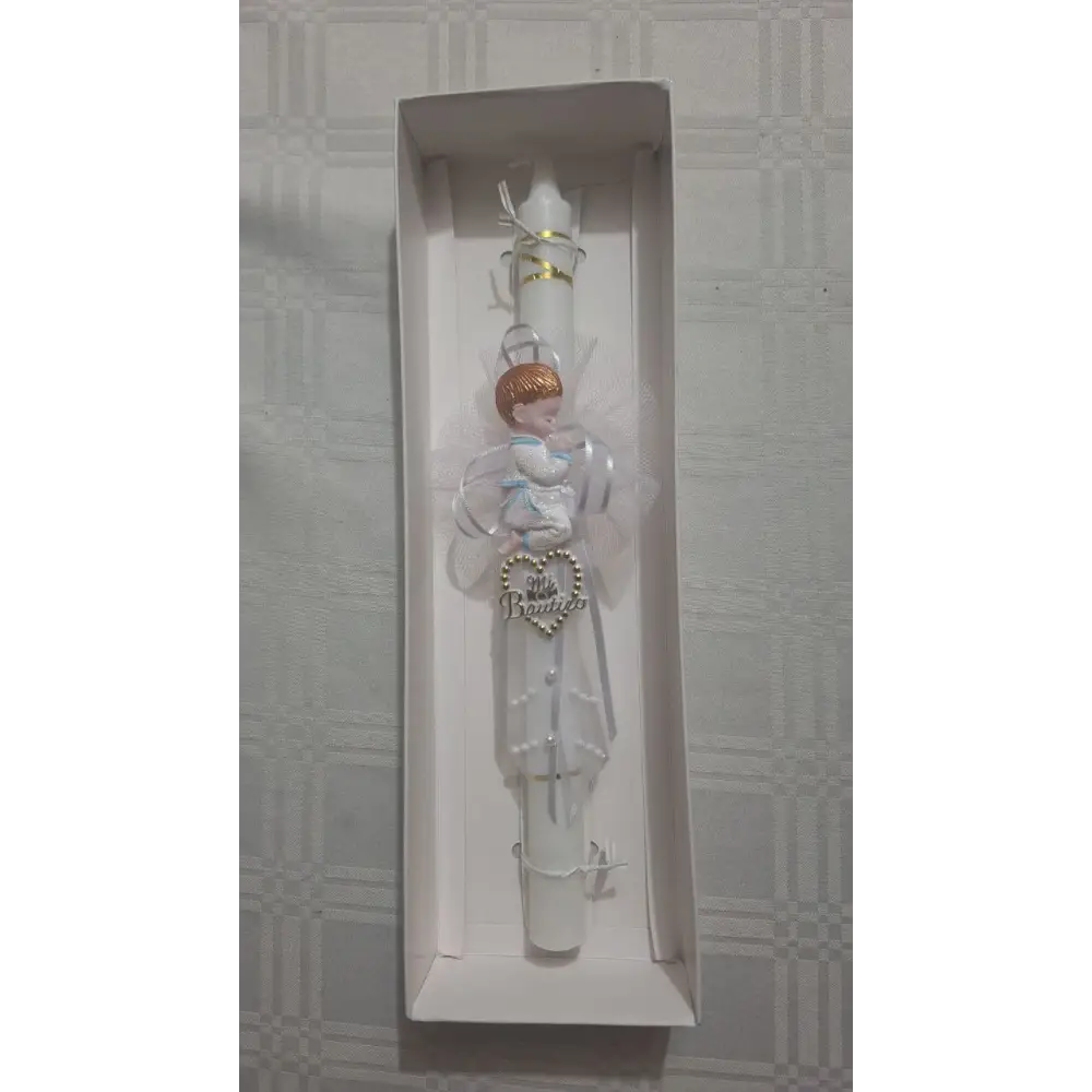 Cirio bautizo decorado vela bautismo Colombia