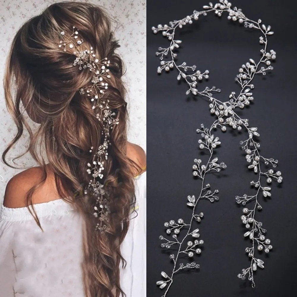 Enredadera Para Novia 100 cm - Plateado - Tocado y Velos