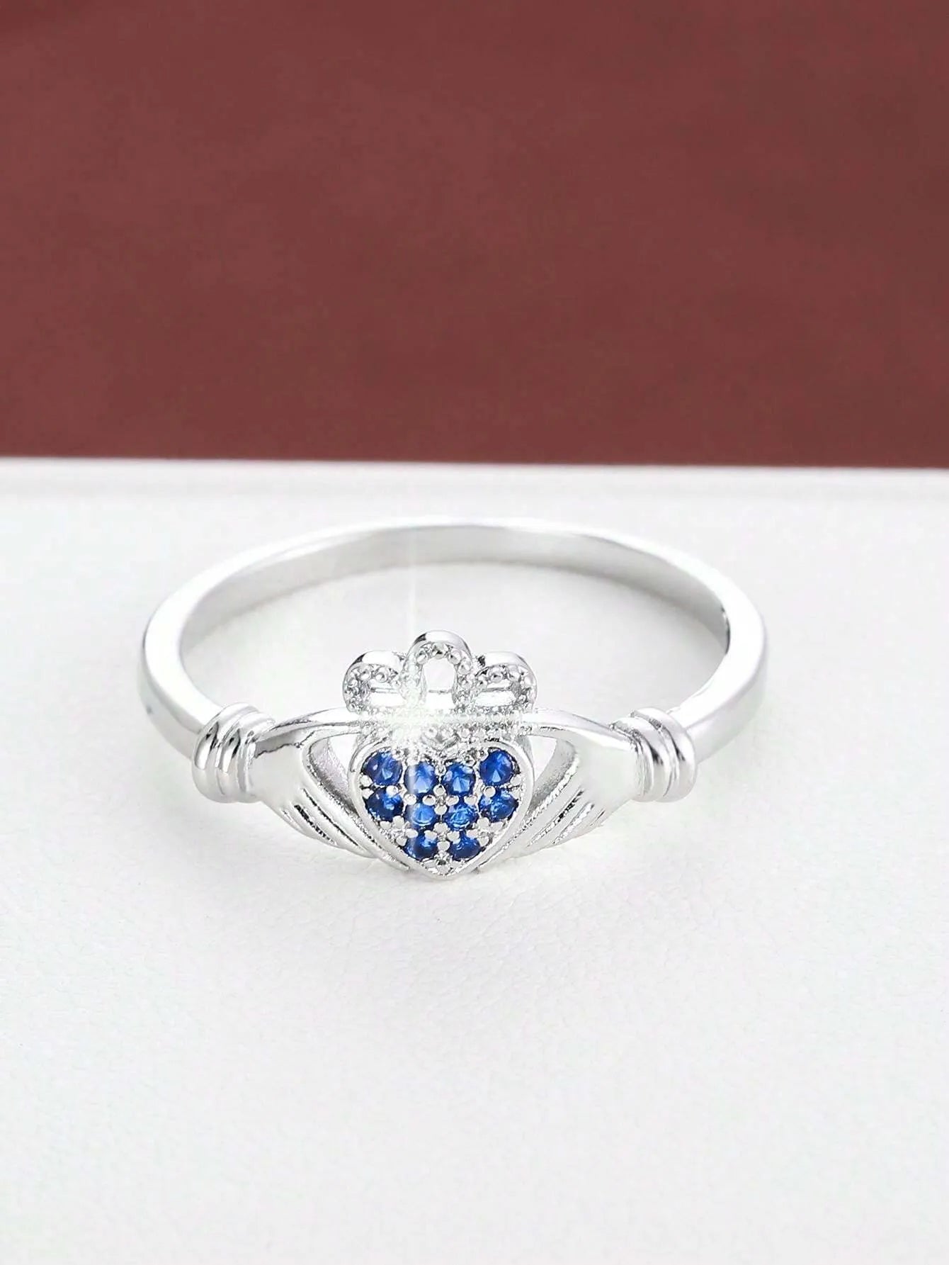 Anillo Acero Inoxidable con Corazón y Circonias
