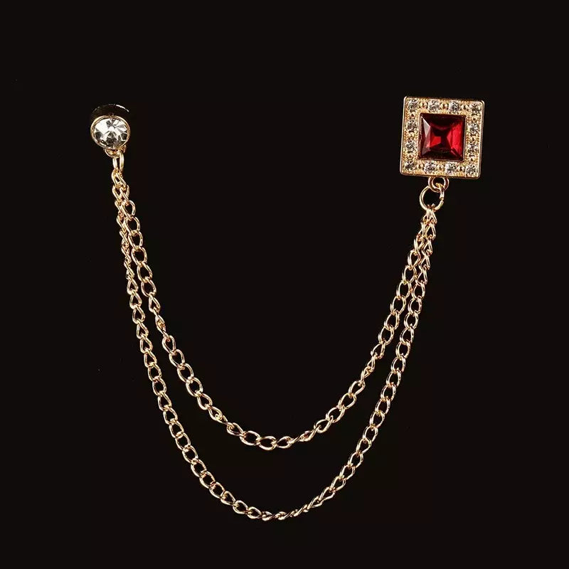 Pin Broche Metálico Para Traje - Rojo - Broche