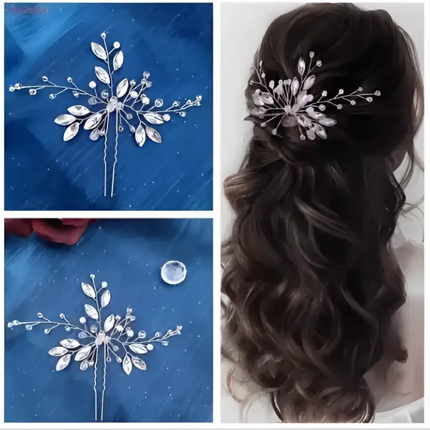 Tocado horquilla cabello novia Colombia