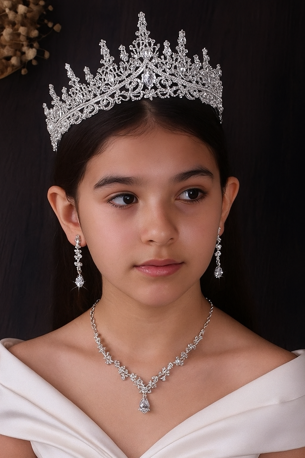 Set Tiara, Collar Y Aretes 15 Años O Boda