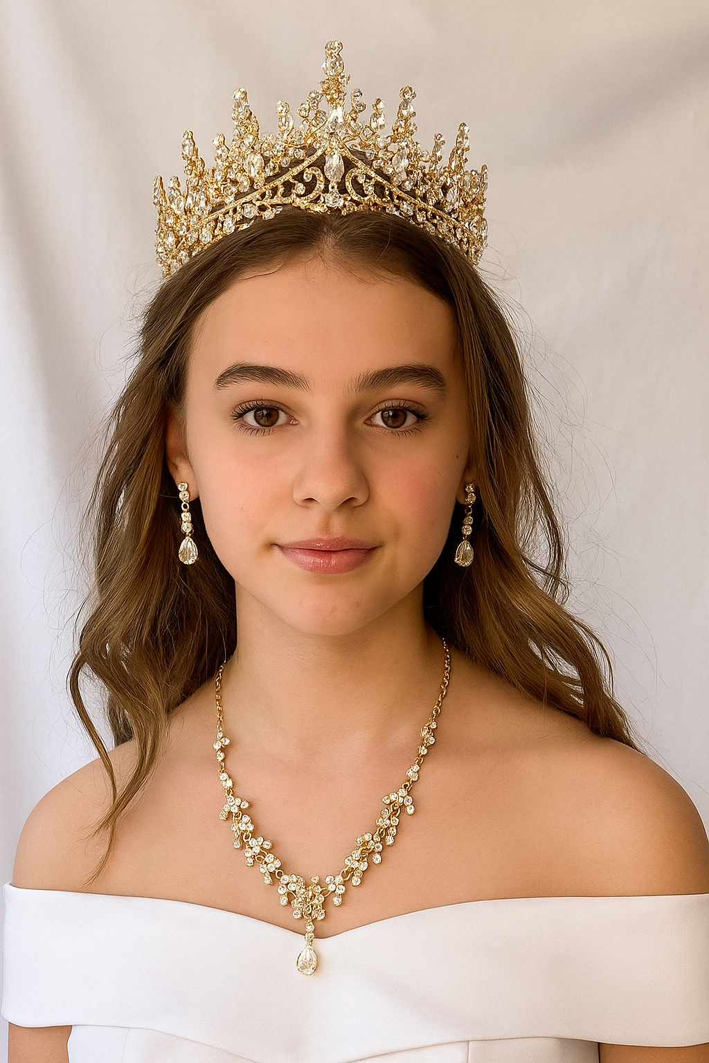 Set Tiara, Collar Y Aretes 15 Años O Boda