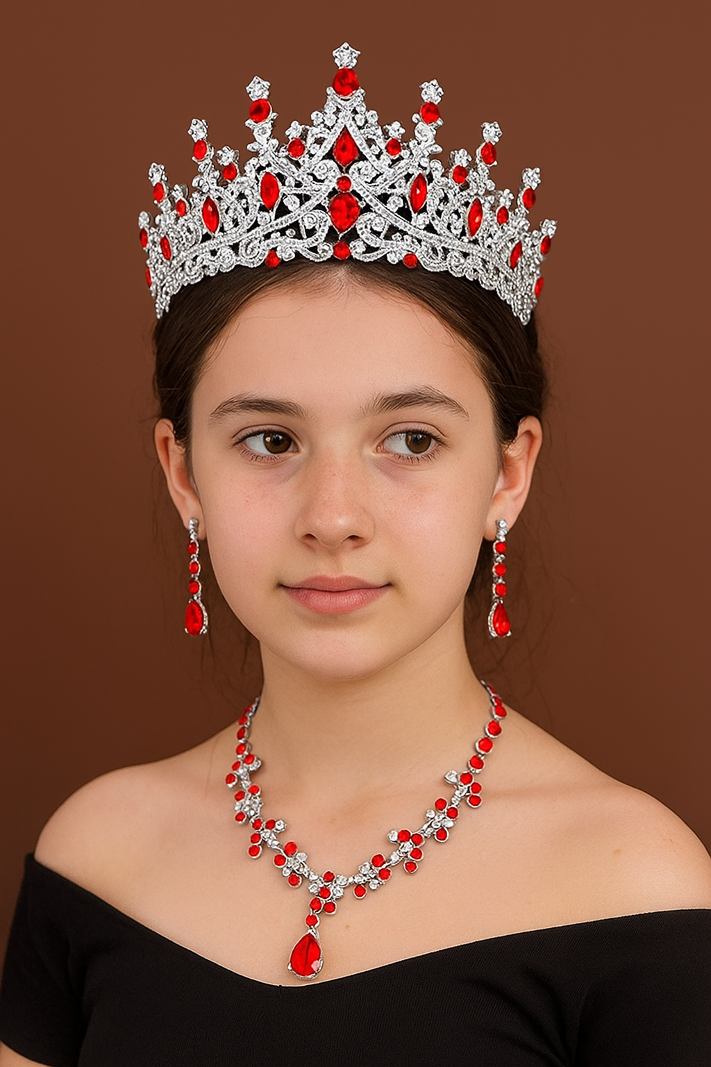 Set Tiara, Collar Y Aretes 15 Años O Boda