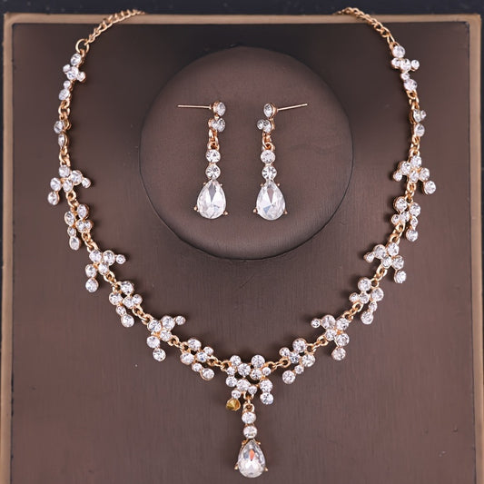 Set Joyería en Colores Variados – Azul Marino Azul Rey Rosa Lila y Dorado - Dorado - Collares