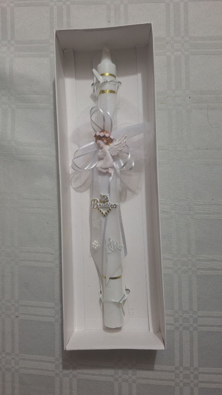 Cirio De Bautizo Decorados - Niña - Cirio bautizo