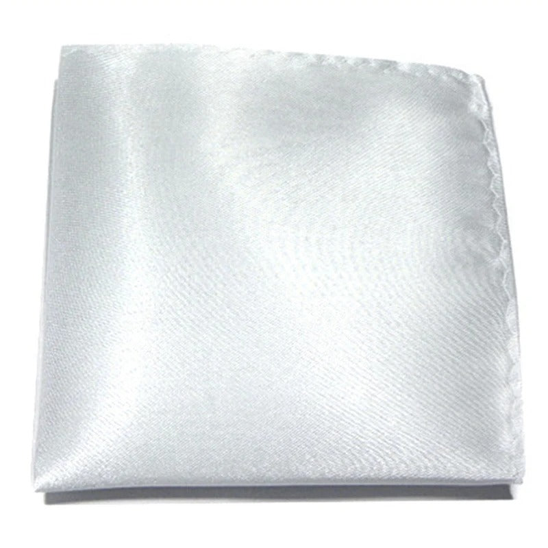 Pañuelo Satinado Para Traje - Plateado - Pañuelo