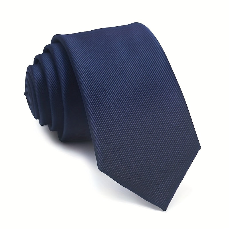 Corbata Satinada Slim Adulto Elegante - Azul oscuro - Corbata