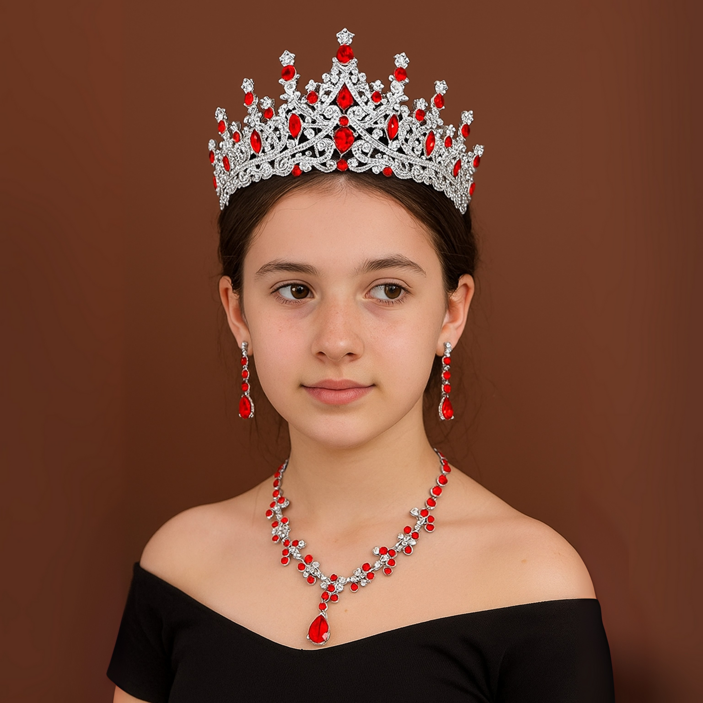 Set Tiara, Collar Y Aretes 15 Años O Boda