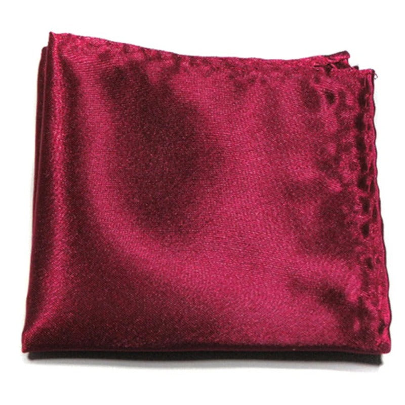 Pañuelo Satinado Para Traje - Bordo - Pañuelo