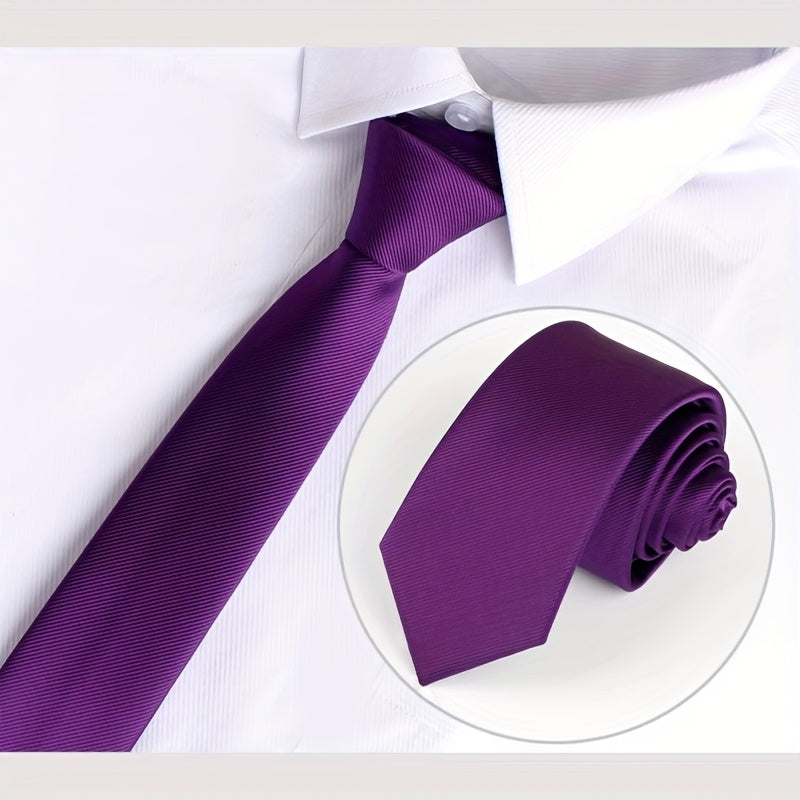 Corbata Satinada Slim Juvenil Elegante - Lila - Corbata