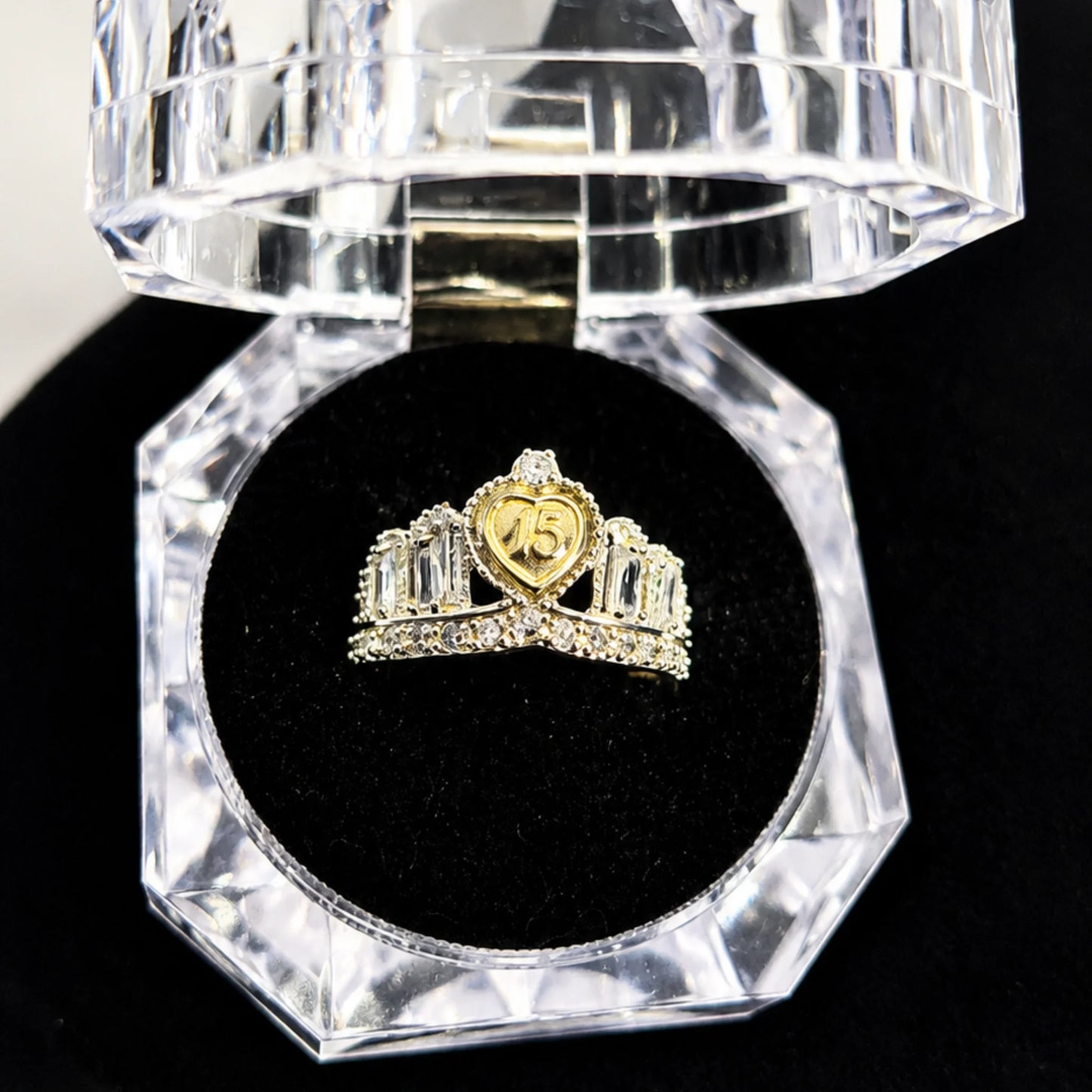 Anillo 15 Años en Plata 975 Laminada en Oro