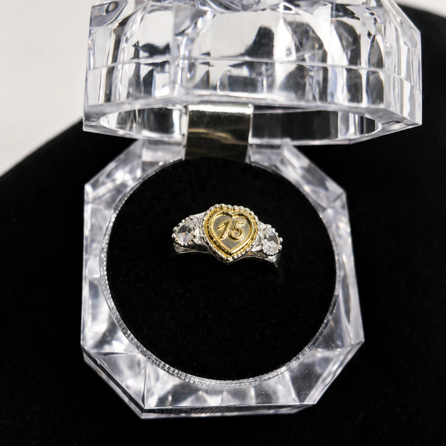 Anillo 15 Años en Plata 975 Laminada en Oro