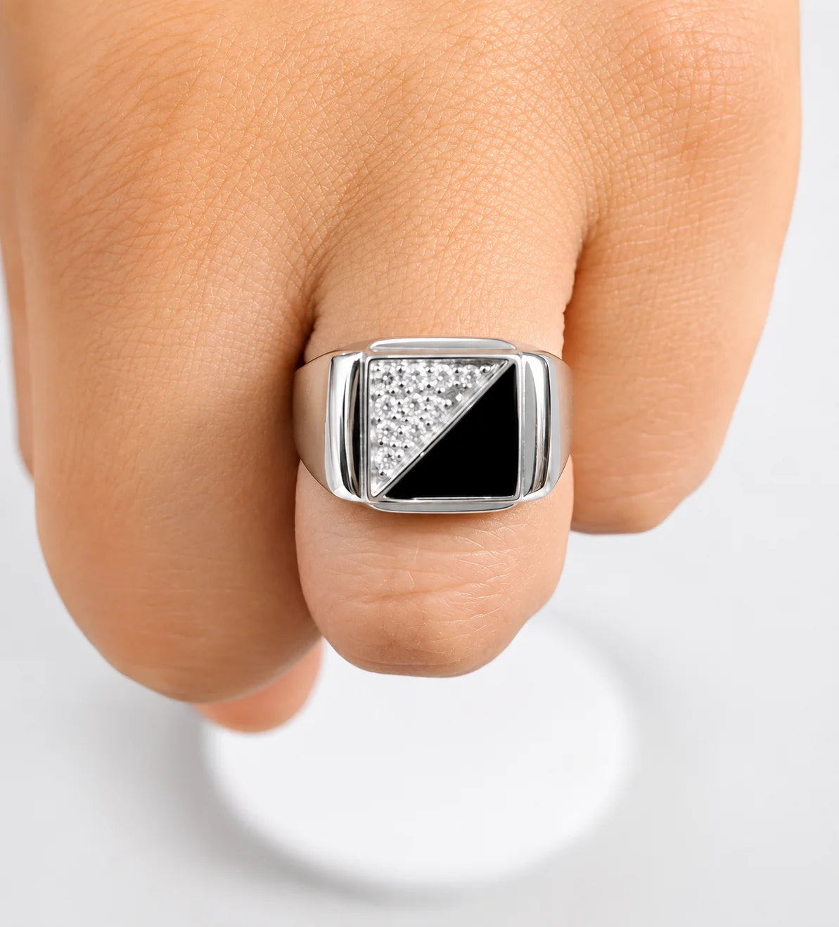 Anillo de Hombre en Plata 975 Laminado en Oro