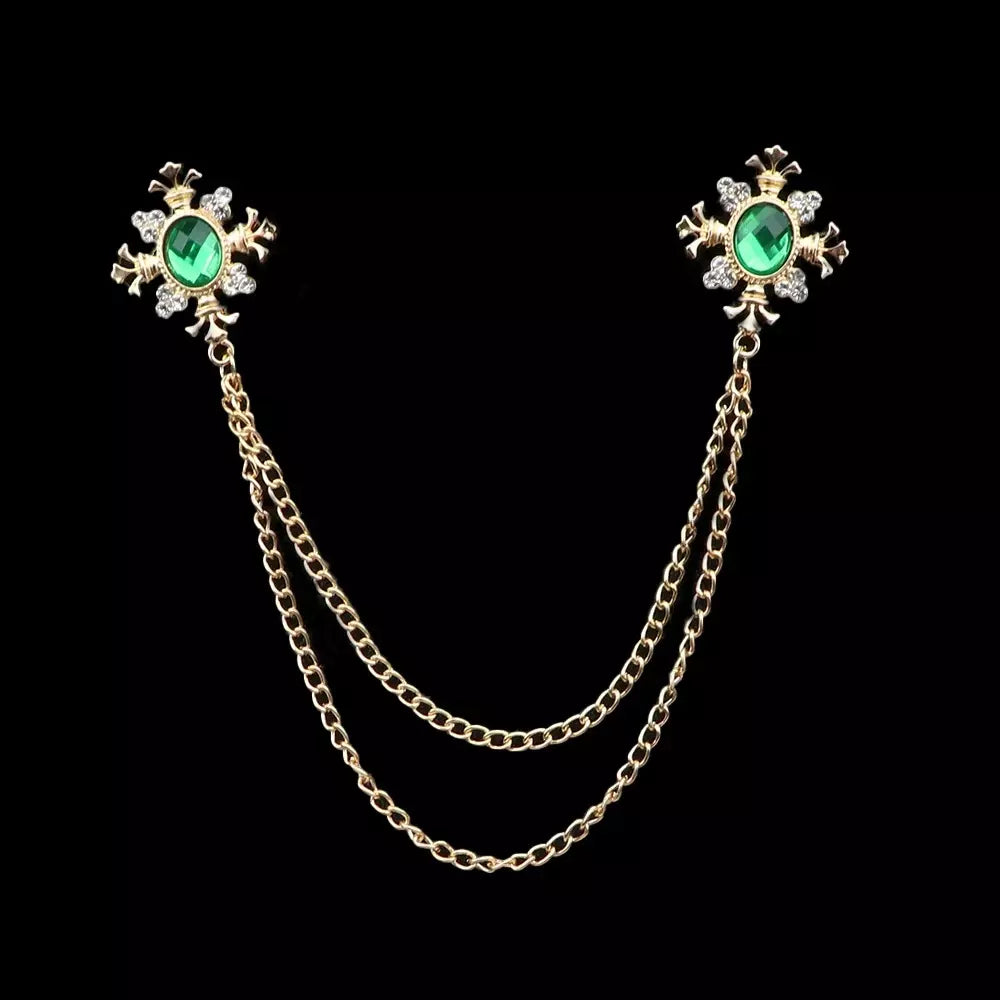 Pin Broche Metálico Para Caballero - Verde - Broche
