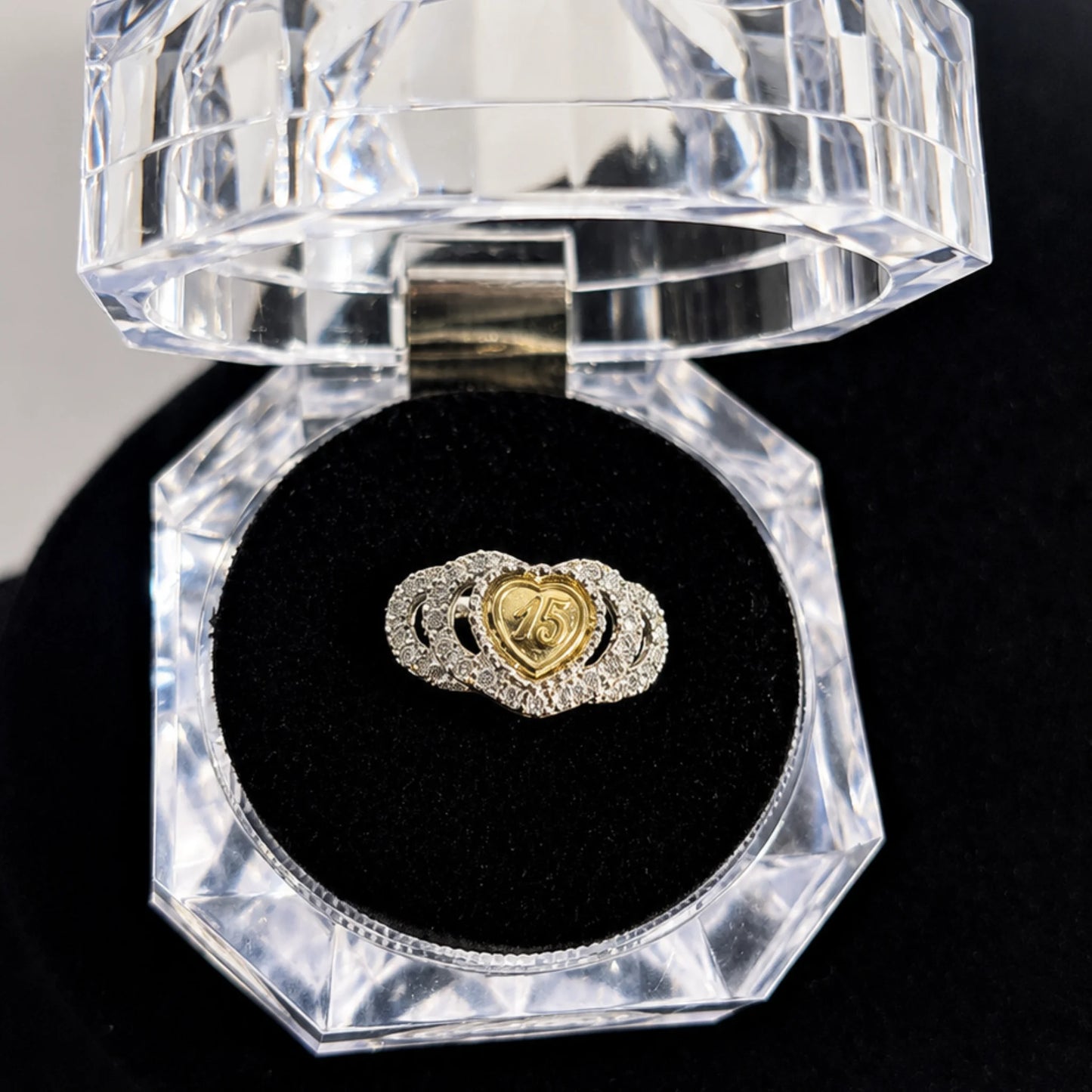 Anillo 15 Años en Plata 975 Laminada en Oro