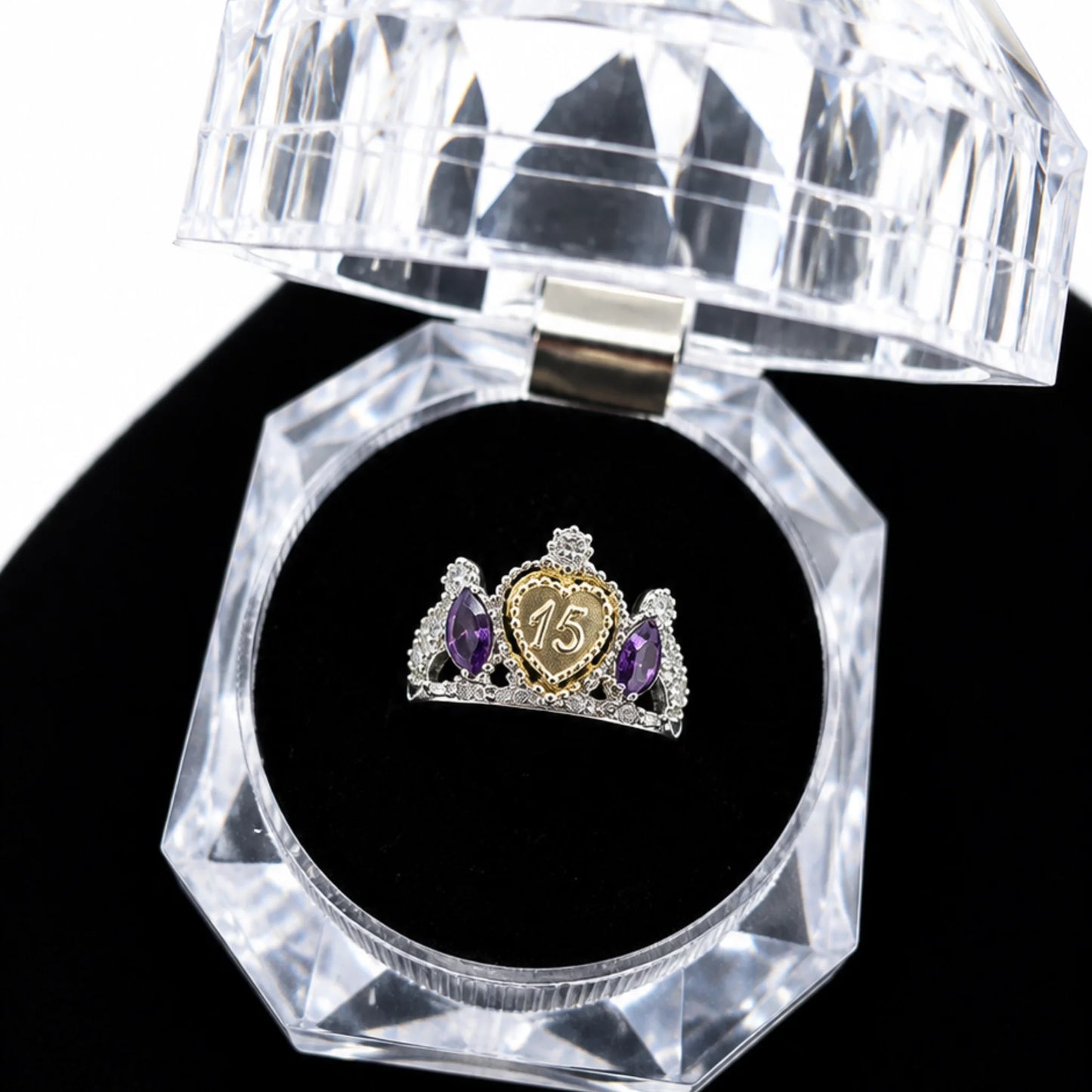 Anillo 15 Años en Plata 975 Laminada en Oro