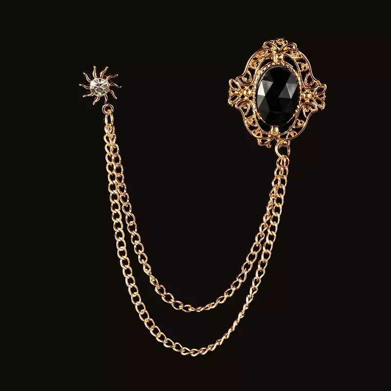 Pin Broche Metálico Para Traje - Dorado - Broche