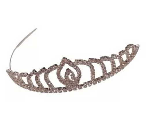 Tiara Corona Para Quinceañera Primera Comunión O Matrimonio - Oro rosa - Corona