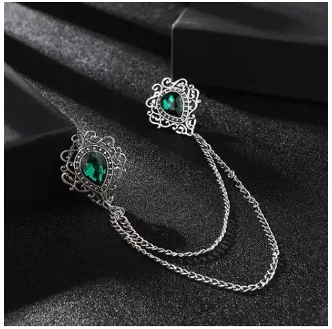 Pin Broche Para Caballero Elegante - Verde Oscuro - Broche