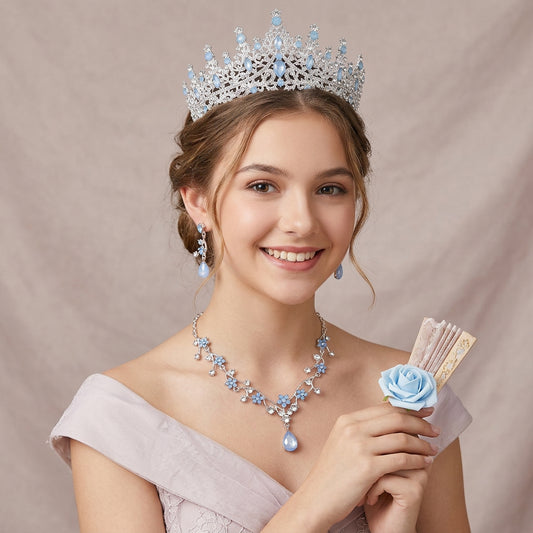 Set Tiara, Collar y Aretes para 15 Años Versalles