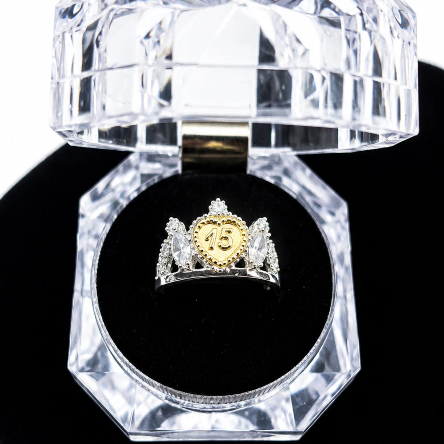 Anillo 15 Años en Plata 975 Laminada en Oro
