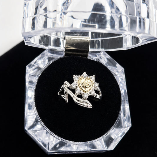 Anillo 15 Años en Plata 975 Laminada en Oro