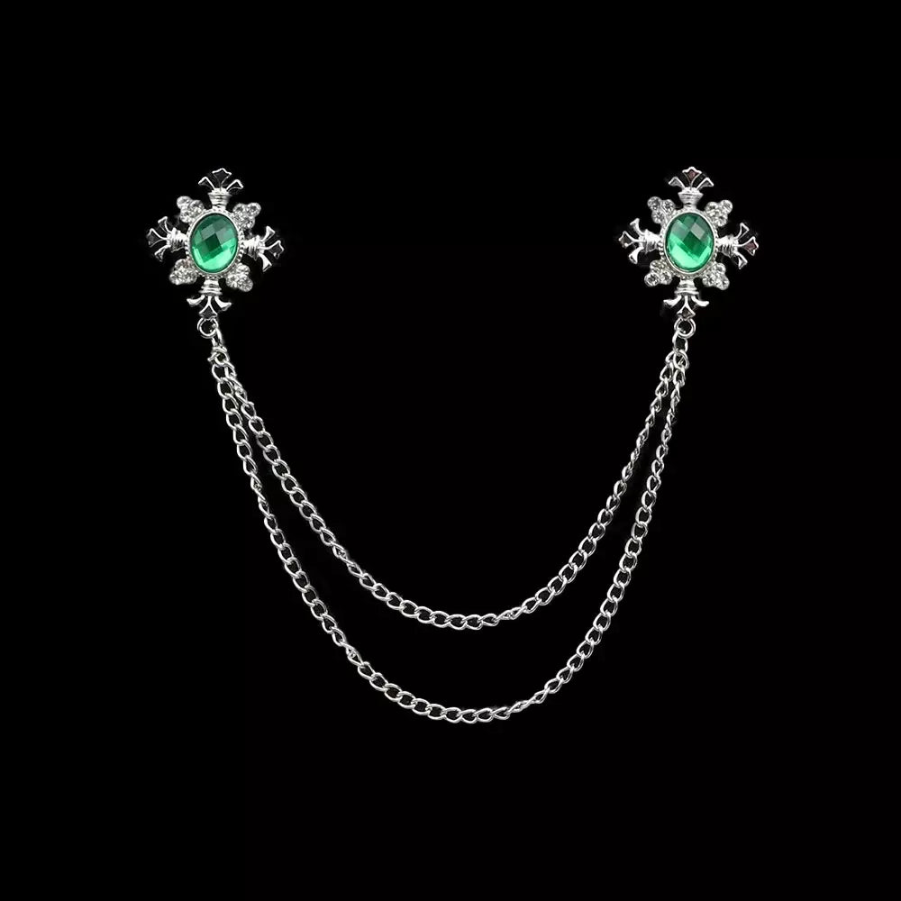 Pin Broche Metálico Para Caballero - Verde Oscuro - Broche