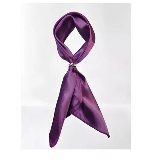 Hermosa Pañoleta Satinada Para Dama - Violeta oscuro - Pañoleta