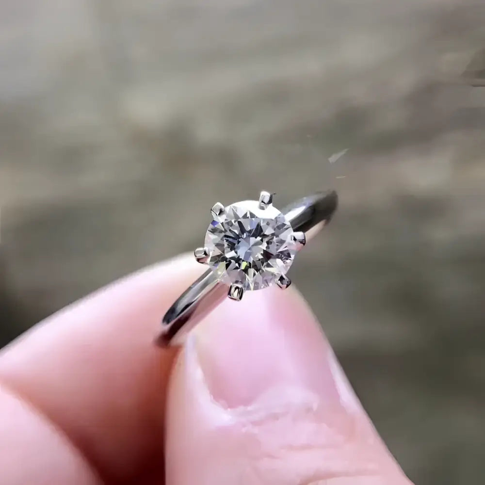 Anillo compromiso mujer plata esterlina 925 piedra redonda Colombia