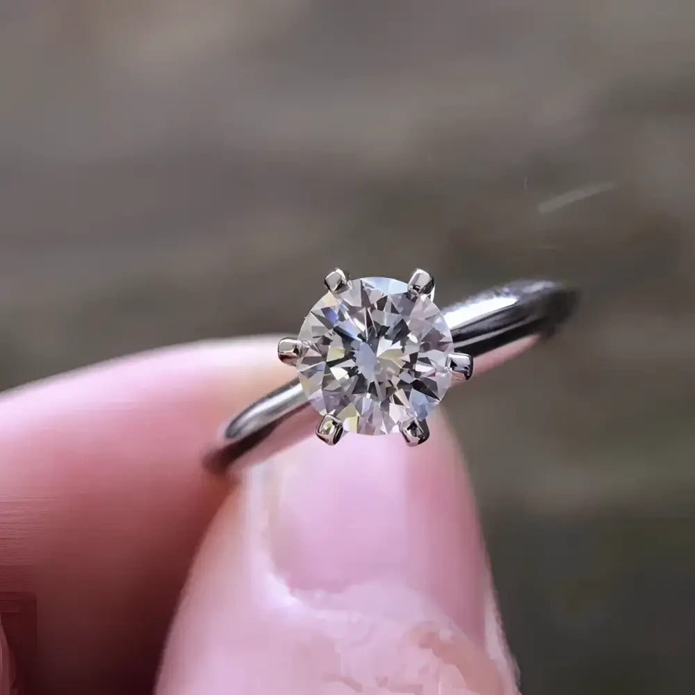 Anillo compromiso mujer plata esterlina 925 piedra redonda Colombia