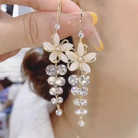 Aretes elegantes novia quinceañera fiesta bodas Colombia