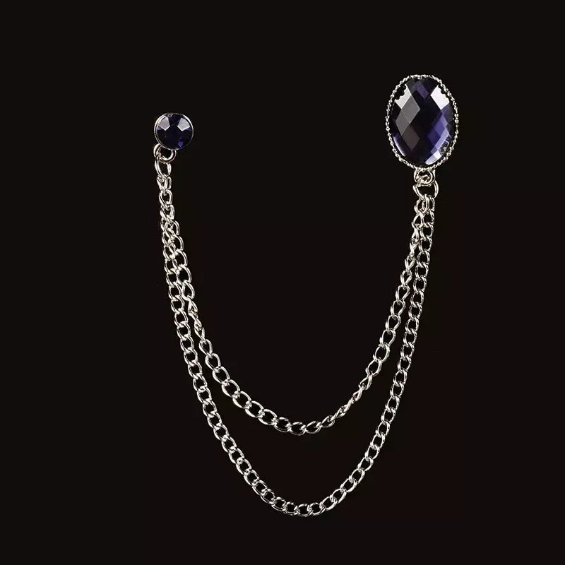 Pin Broche Metálico Para Traje - Azul - Broche