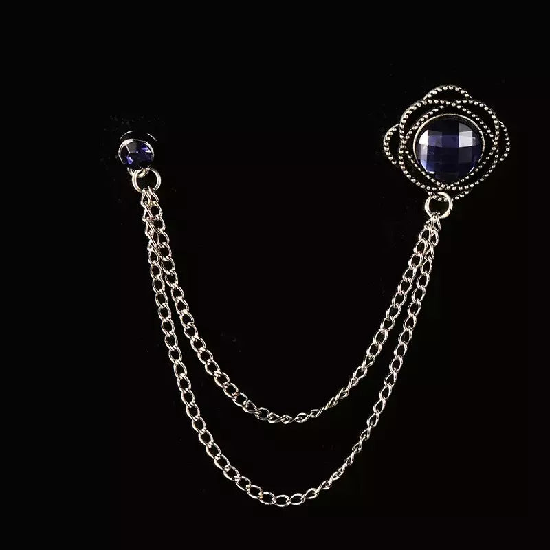 Pin Broche Metálico Para Traje - Azul oscuro - Broche