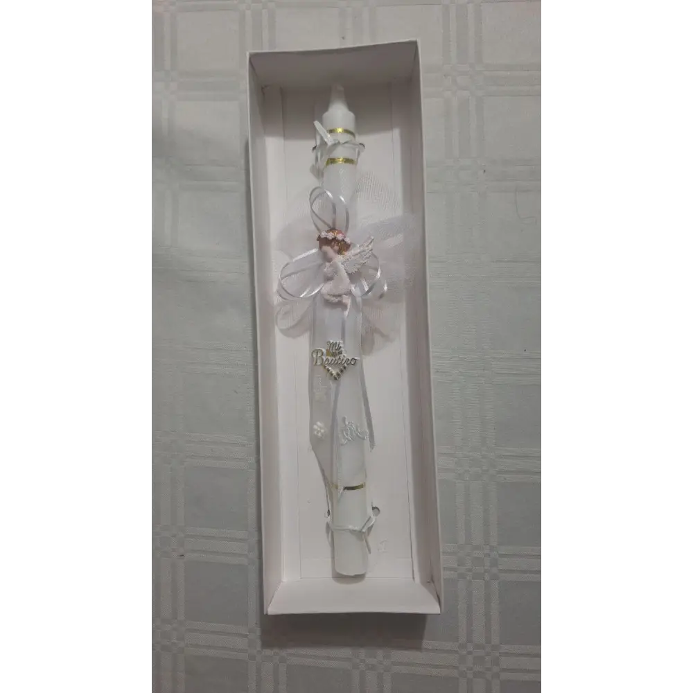 Cirio bautizo decorado vela bautismo Colombia