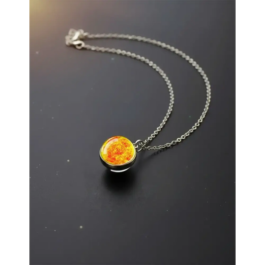 Collar cadena sistema solar planetas galaxia unisex – Sepia Moda y Más
