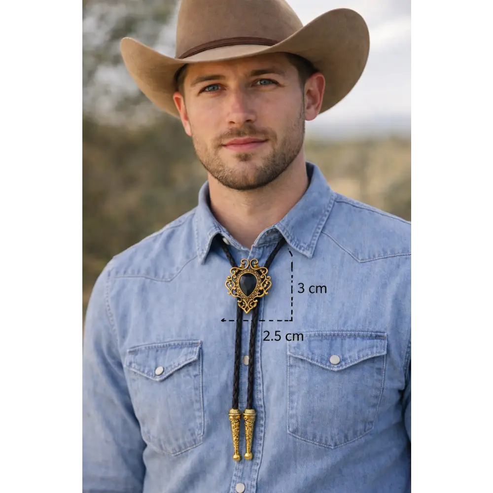 Hombre usando corbata bolo vaquera estilo country americano – Sepia Moda y Más
