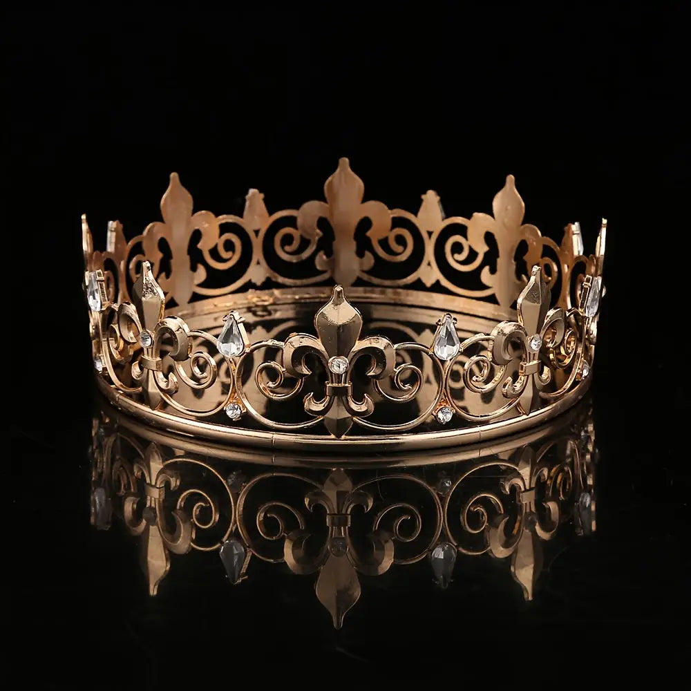 Corona príncipe rey hombre dorada elegante metálica – Sepia Moda y Más