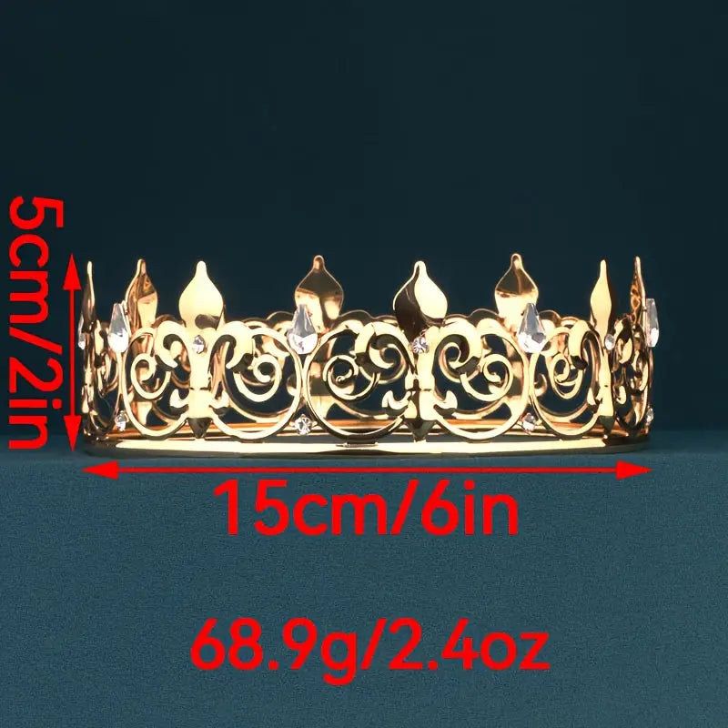 Corona dorada hombre medidas 15cm diámetro 5cm altura – Sepia Moda y Más