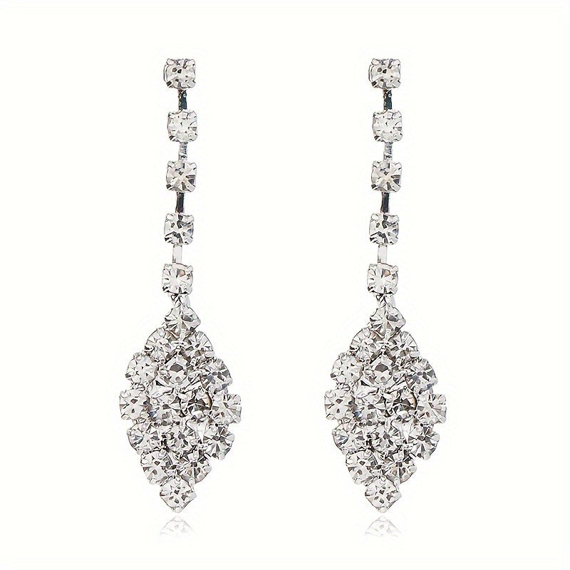 Set Joyería con Collar y Aretes de Cristales Brillantes – Diseño Elegante para Eventos - Collares