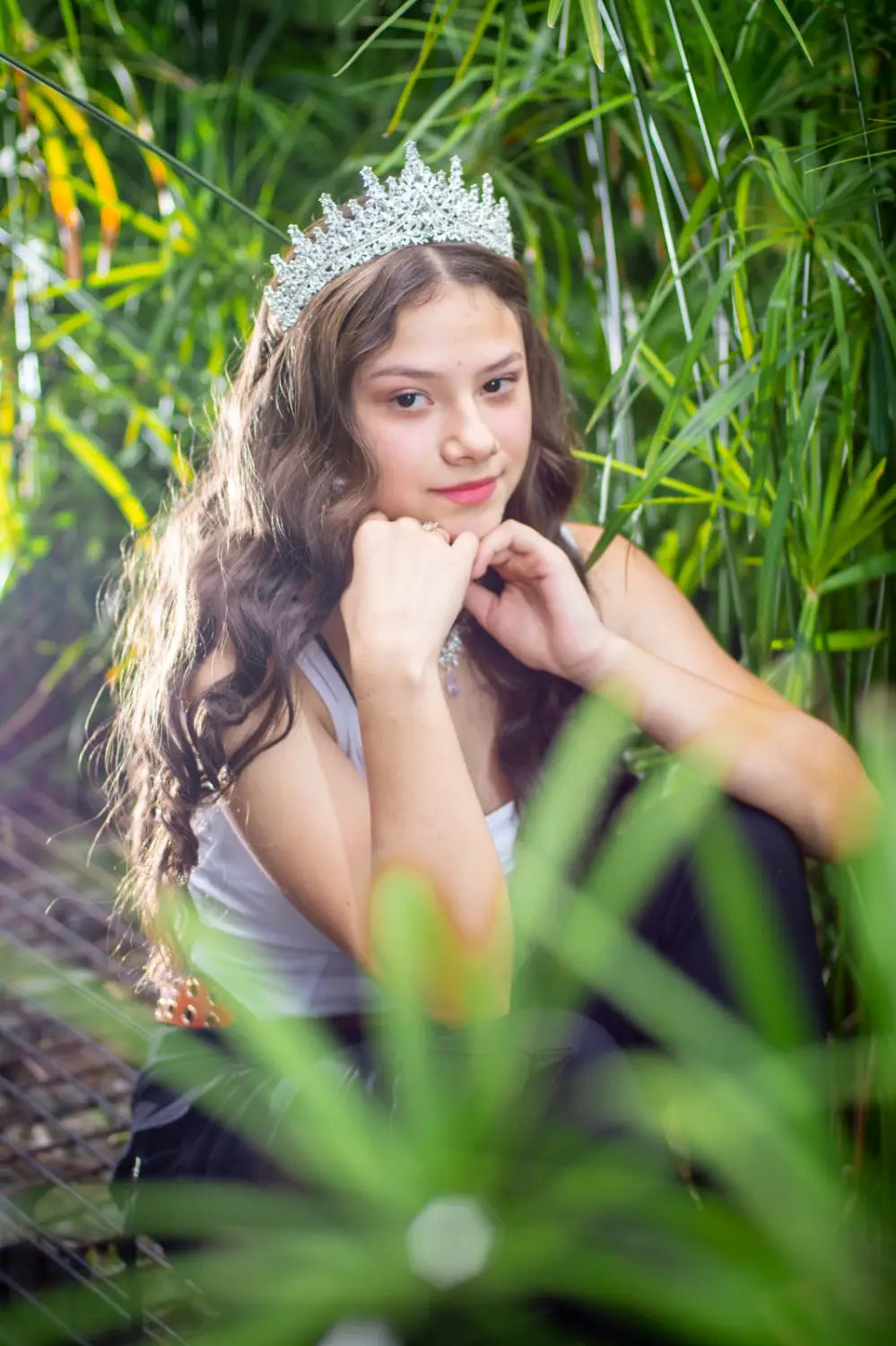 Set Tiara Collar Y Aretes 15 Años O Boda