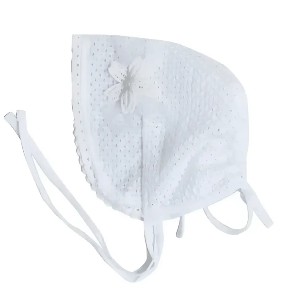 Gorro bebé encaje tipo pava bautizo Colombia