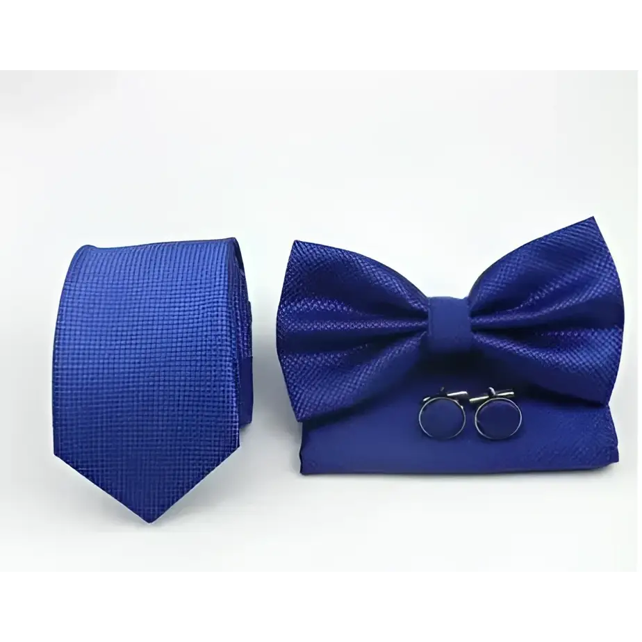 Kit corbata corbatín pañuelo mancornas caballero Colombia