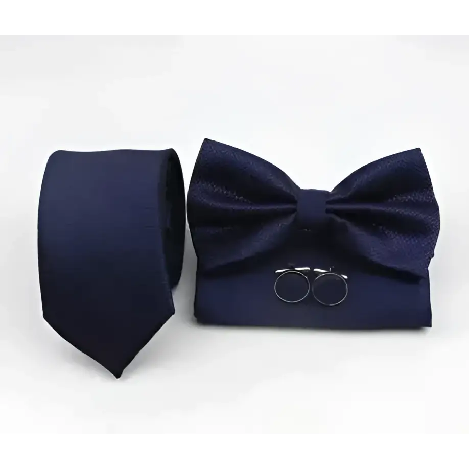 Kit corbata corbatín pañuelo mancornas caballero Colombia