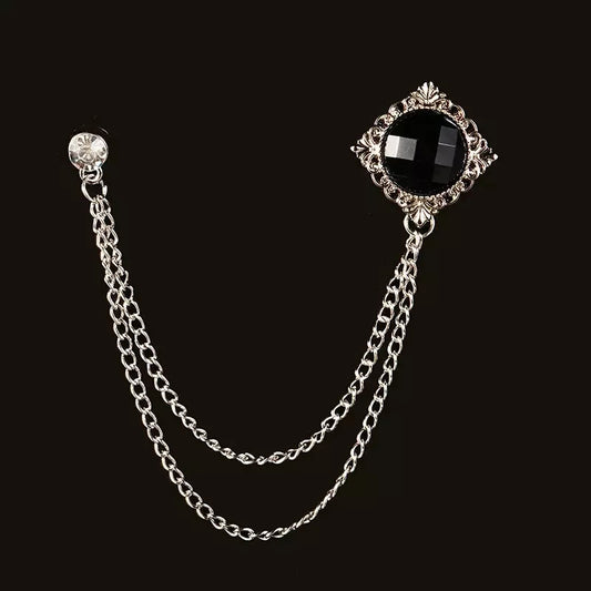 Pin Broche Metálico Para Traje - Negro - Broche