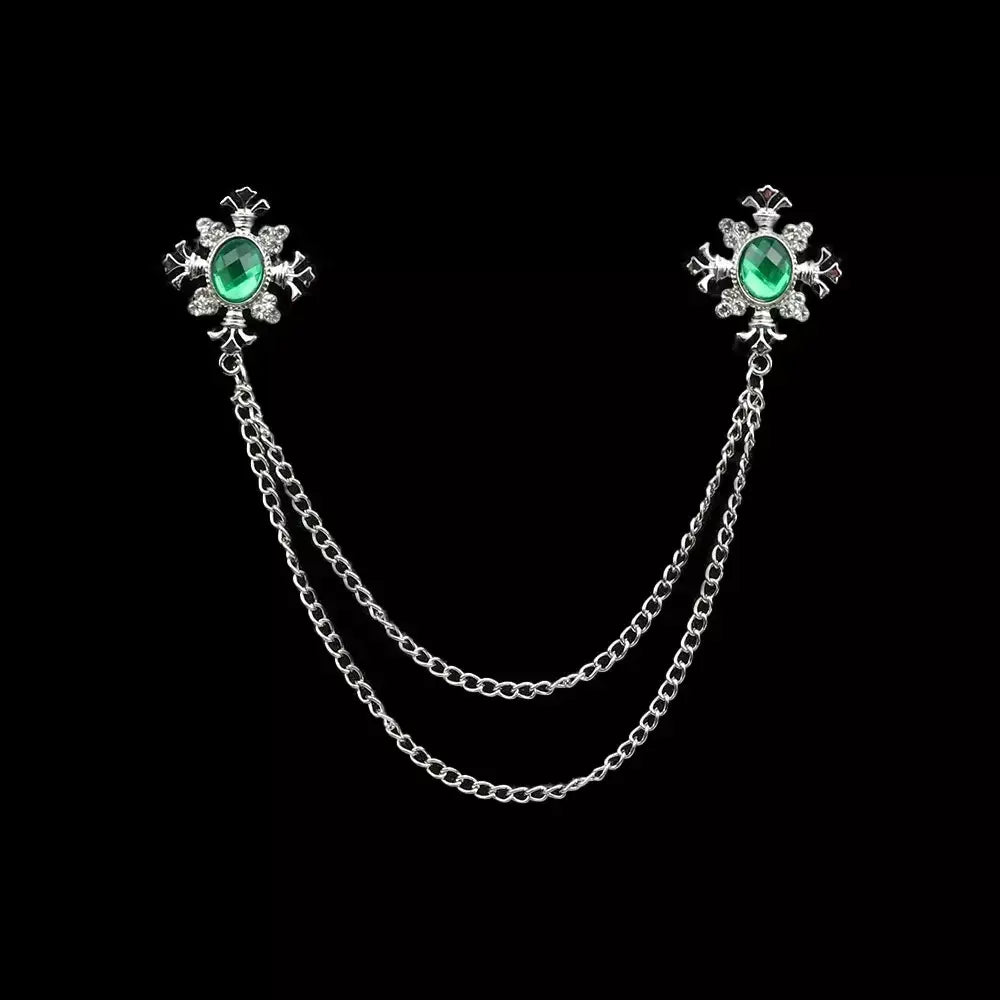 Pin broche metálico caballero traje Colombia
